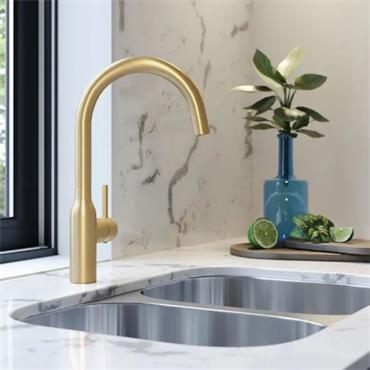 St James Eli Brushed Brass Sink Mixer