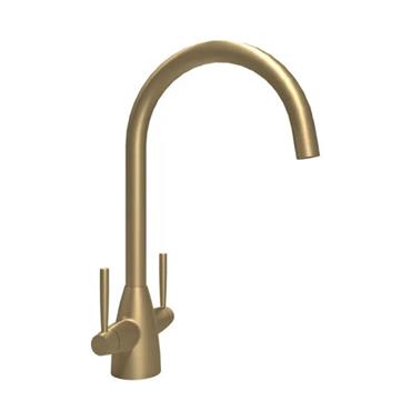 St James Ivy Brush Brass Sink Mixer