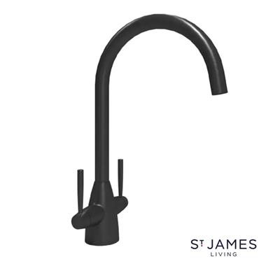 St James Ivy Black Sink Mixer (0.2Bar)