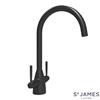 St James Ivy Black Sink Mixer (0.2Bar)