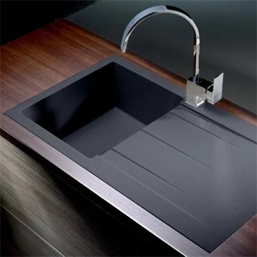 Pyramis Alazia Granite Sink Black 1 Bowl