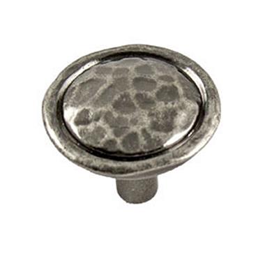  Pewter Hammered Iron Knob