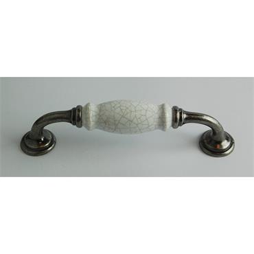 C35 White Crackled/Pewter Leg D-Handle