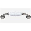 C42 White Crackled/Pewter D-Handle