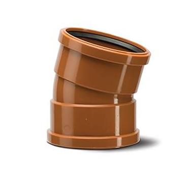 Sewer Double Socket Bend 4" 15Deg UG409