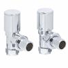 Eres Chrome Round Angled Rad Valves