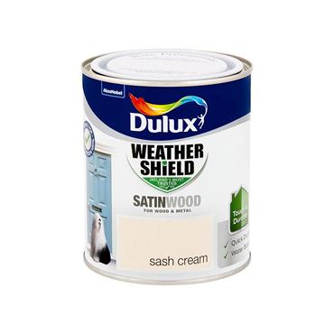 Dulux W/shield Satin Sash Cream 750ml