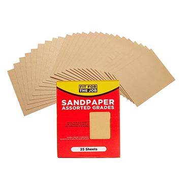 Fit For The Job Assorted Sandpaper 25 Sheets