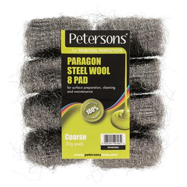 Petersons Paragon Steel Wool 8 Pk Coarse 20G