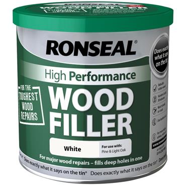 Ronseal High Performance Wood Filler White 550g