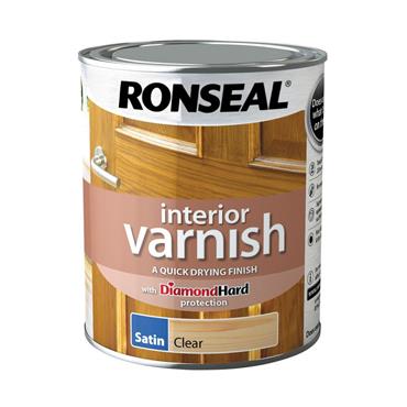 Ronseal Quick Dry Varnish Satin Clear 750ml