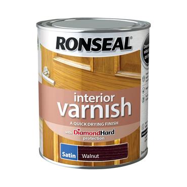Ronseal Q/Dry Varnish Satin Walnut 750ml