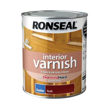 Ronseal Q/Dry Varnish Satin Teak 750ml