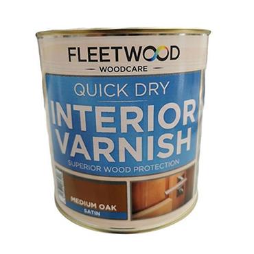 Quick Dry Interior Varnish Satin Dark Oak 1L