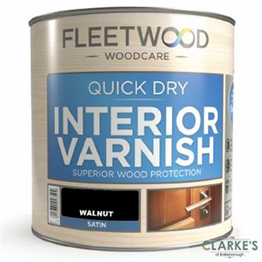 Fleetwood Q/Dry Varnish Satin Walnut 1L