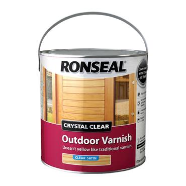 Ronseal Crystal Clear Varnish Satin 2.5L