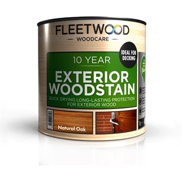 Fleetwood 10Yr Exterior Woodstain Nat Oak 1L