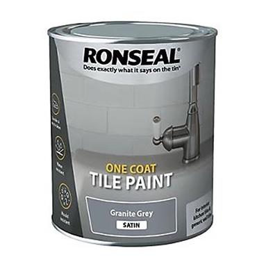 Ronseal One Coat Tile Paint White Satin 750ml