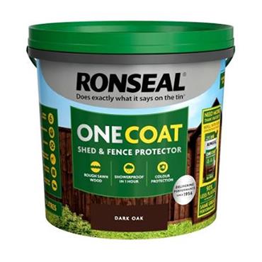 Ronseal Onecoat 12L Shed & Fence Dark Oak