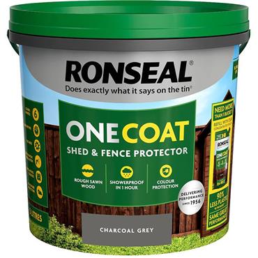 Ronseal Onecoat Shed & Fence Charco Grey 12L