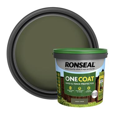 Ronseal Onecoat 9L Shed & Fence Forest Green
