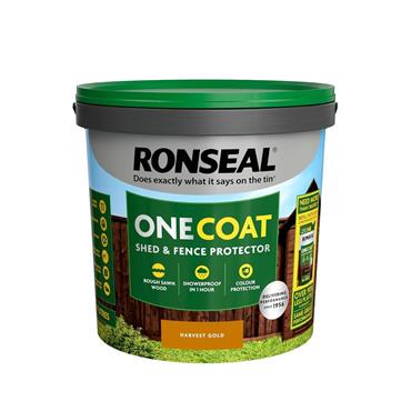 Ronseal Onecoat Shed & Fence Harvest Gold 9L