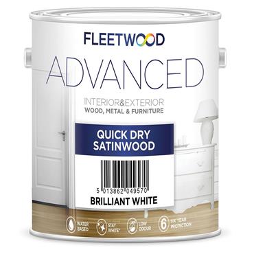 Advanced Quick Dry Satinwood White 2.5L