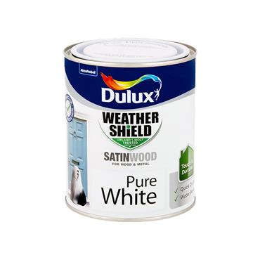 Dulux Weathershield Satin White 750ml
