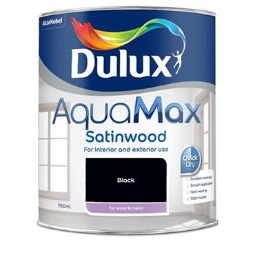 Dulux Aquamax Satinwood Black 750ml