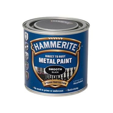 Hammerite Smooth Paint Black 250ml