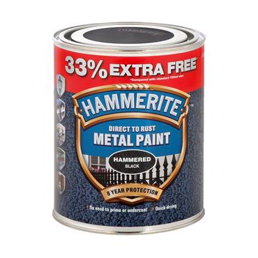 Hammerite Hammered Paint Black 750ml