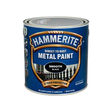 Hammerite Smooth Paint Black 2.5L