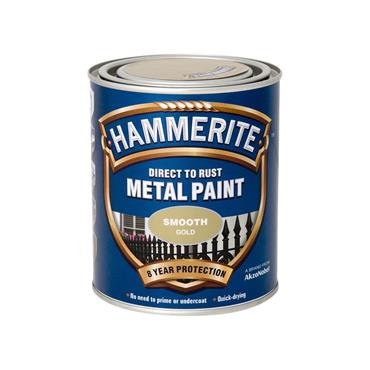 Hammerite Smooth Paint Gold 750ml