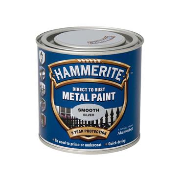 Hammerite Smooth Paint Silver 250ml
