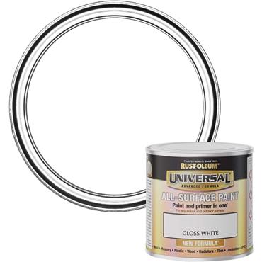 Rust Oleum Universal Paint Gloss White 250ml