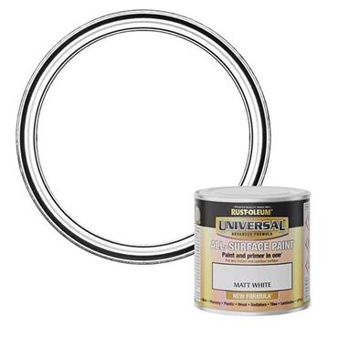 Rust-Oleum Universal Paint Matt White 250ml
