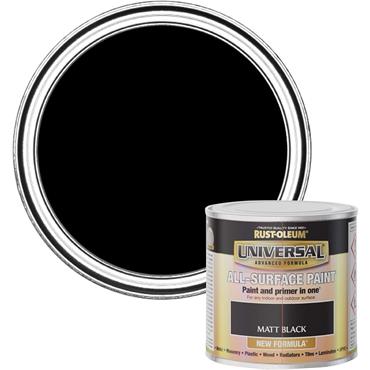 Rust-Oleum Universal Paint Matt Black 250ml