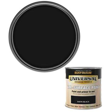 Rust-Oleum Universal Paint Satin Black 750ml