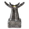 Outdoor Hands Fountain With LED Light Anthracite 60cm