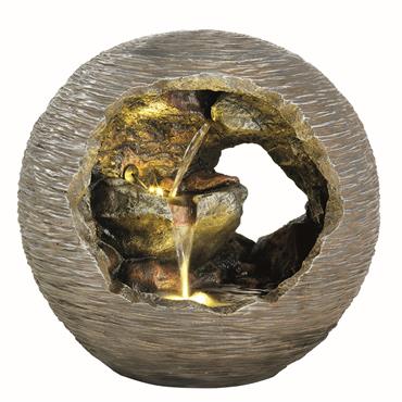 Poly Bowl Rock Fountain Grey