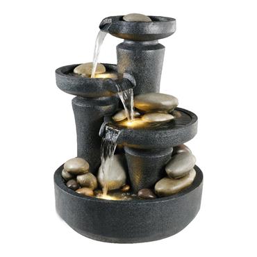 Glaze Led 3 Tier Water Feature 90Cm
