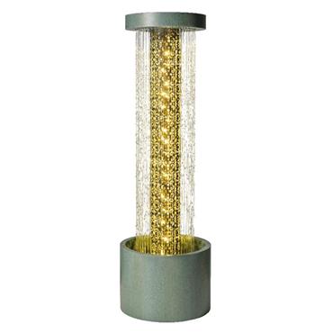 Cylinder Led Water Feature Antique Green