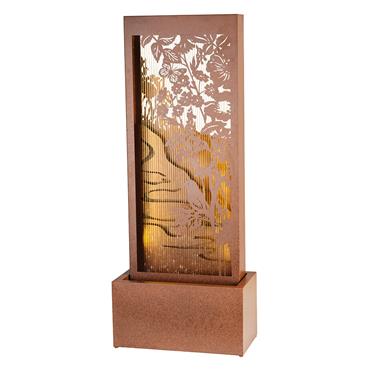 Scenic Design Led Galv Steel Water Feature