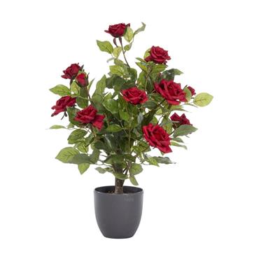 Faux Decor Artificial Reg Rose Tree Red 60cm