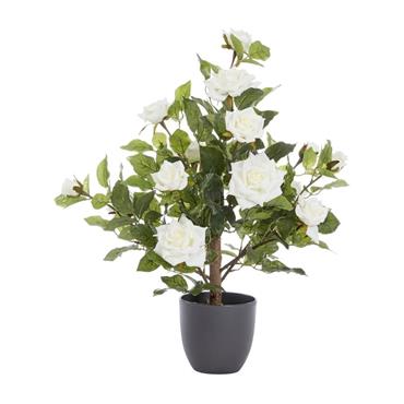 Faux DÃ©cor Artificial Rose Tree White 60cm