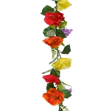 Poppy & Wildflower Garland 20 x 15 x 170cm