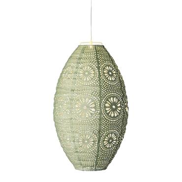 Solar Lantern Green 23 X 38cm