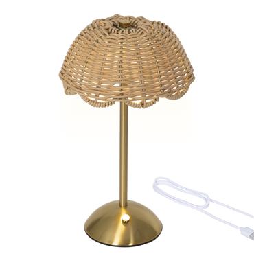 Rechargable LED  Wicker Table Light