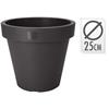 FLOWERPOT ROUND 25CM ANTHRACITE