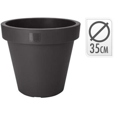 FLOWERPOT EK ROUND 35CM BLACK